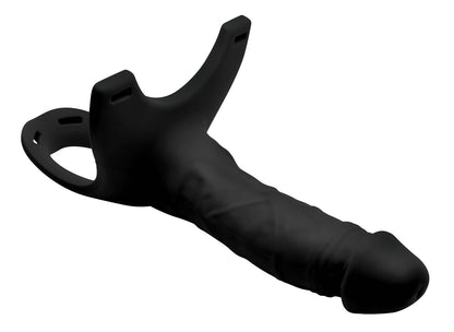 Hollow Silicone Dildo Strap-on - Black | 848518036384 | Available at EroticWarehouse.com