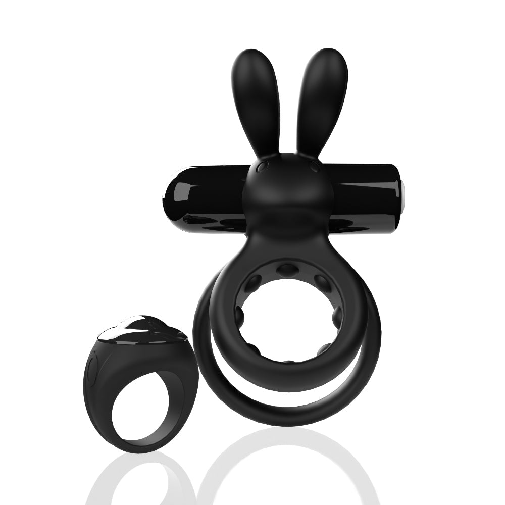 Screaming O Remote Controlled Ohare Vibrating Ring - Black | 817483017162 | Available at EroticWarehouse.com