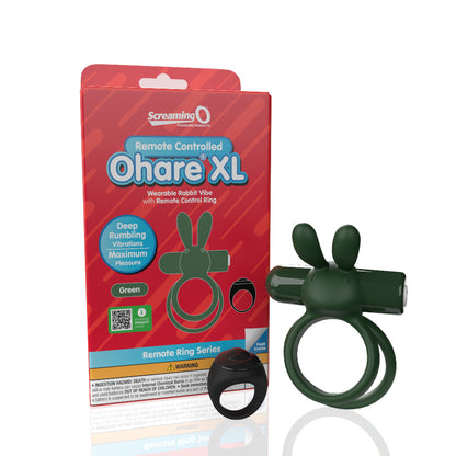 Screaming O Remote Controlled Ohare XL Vibrating Ring - Green | 817483017216 | Available at EroticWarehouse.com