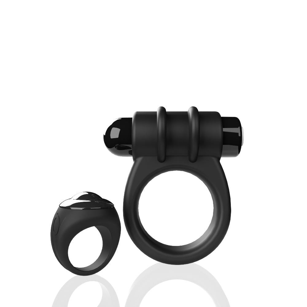 Screaming O Remote Controlled Switch Vibrating Ring - Black | 10817483017220 | Available at EroticWarehouse.com