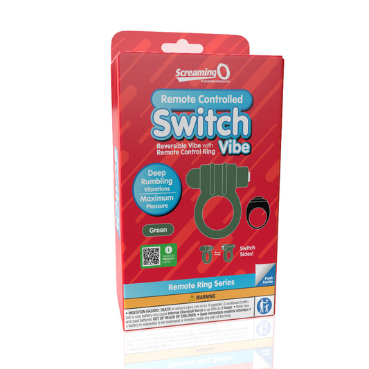 Screaming O Remote Controlled Switch Vibrating Ring - Green | 817483017247 | Available at EroticWarehouse.com