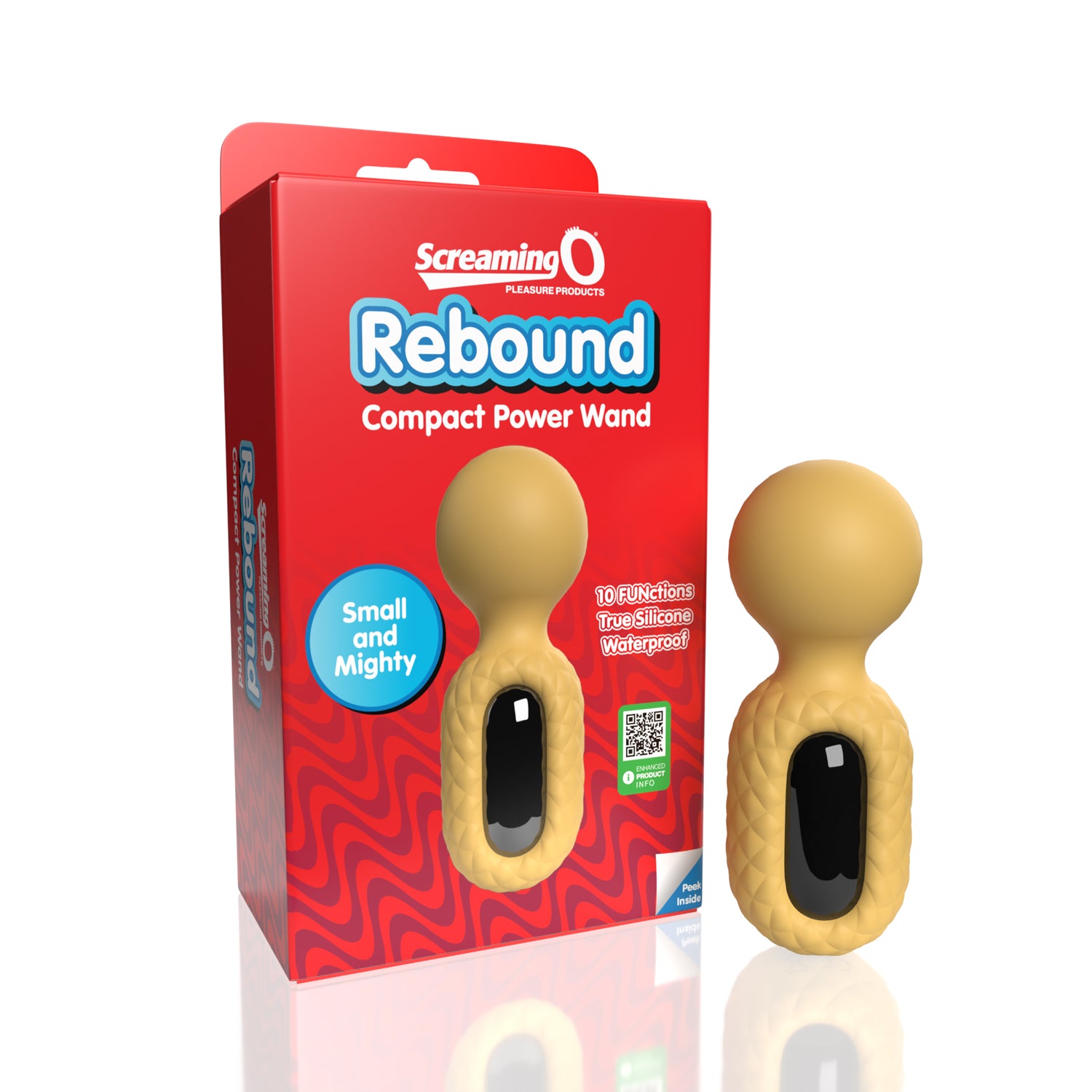 Screaming O Rebound Compact Power Wand - Bumblee Yellow | 817483017933 | Available at EroticWarehouse.com