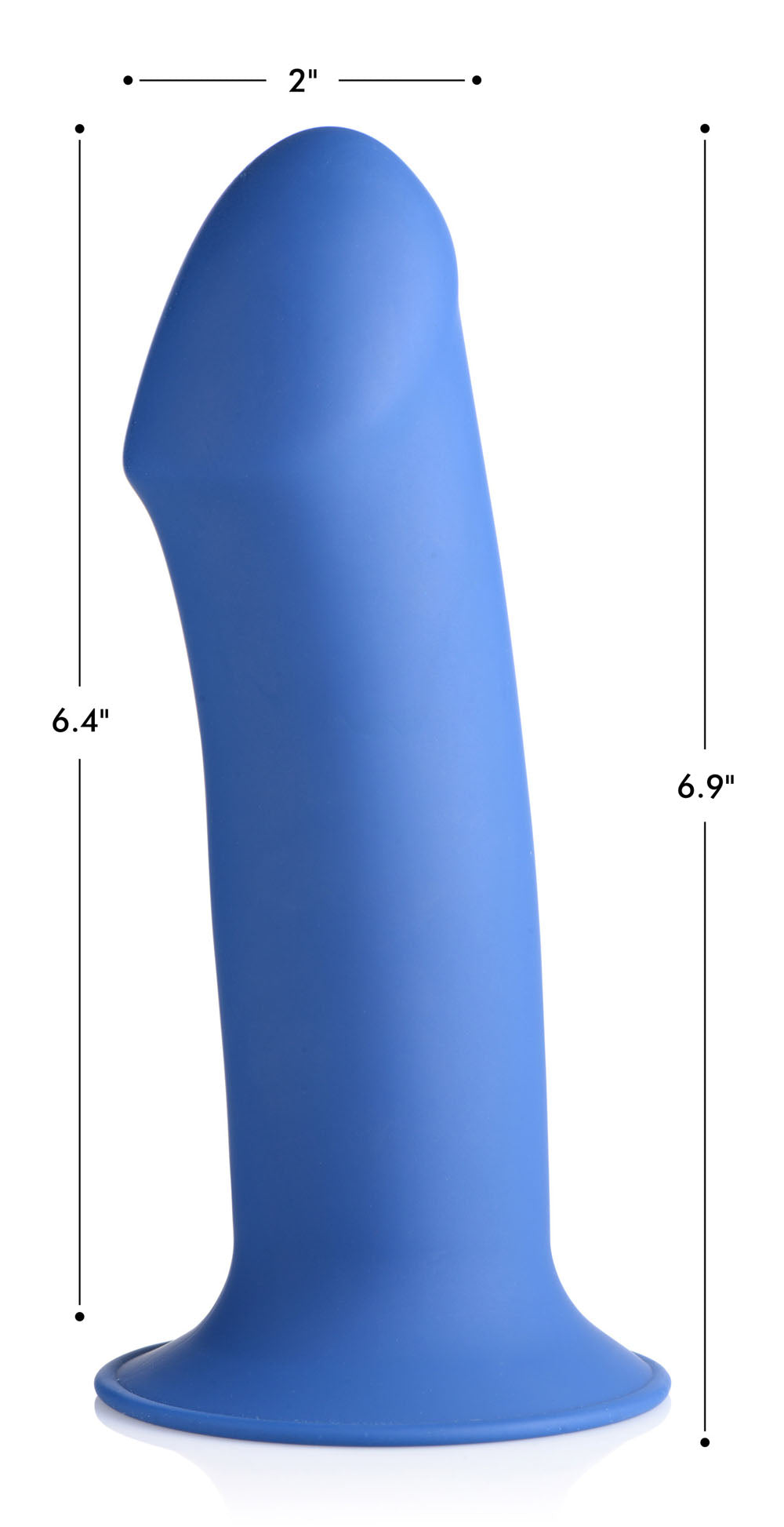 Squeezable Thick Phallic Dildo - Blue | 848518037916 | Available at EroticWarehouse.com