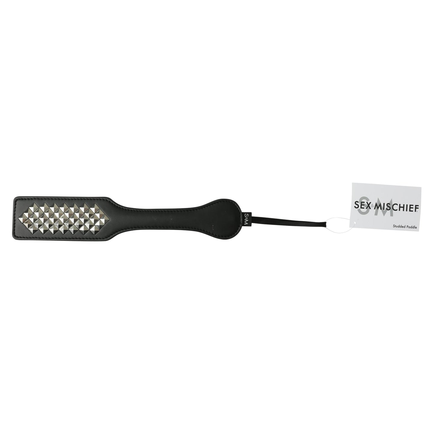 Sex and Mischief Studded Paddle - Black | 646709099046 | Available at EroticWarehouse.com