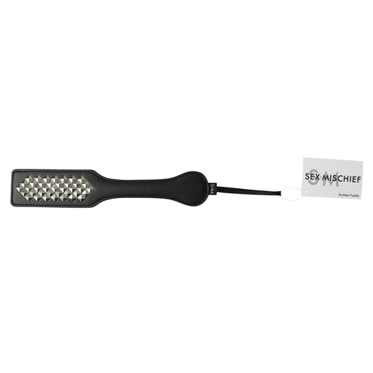 Sex and Mischief Studded Paddle - Black | 646709099046 | Available at EroticWarehouse.com