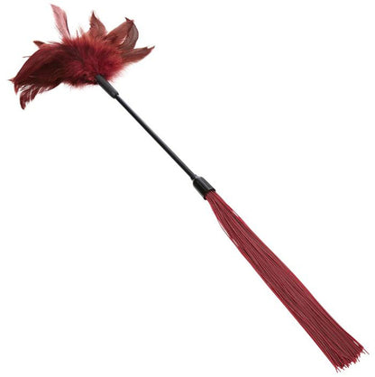 Sex and Mischief Enchanted Feather Tickler - Burgundy | 646709099336 | Available at EroticWarehouse.com