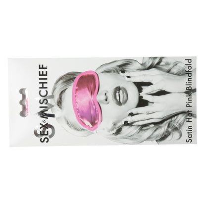 Sex and Mischief Satin Blindfold - Hot Pink | 646709100049 | Available at EroticWarehouse.com