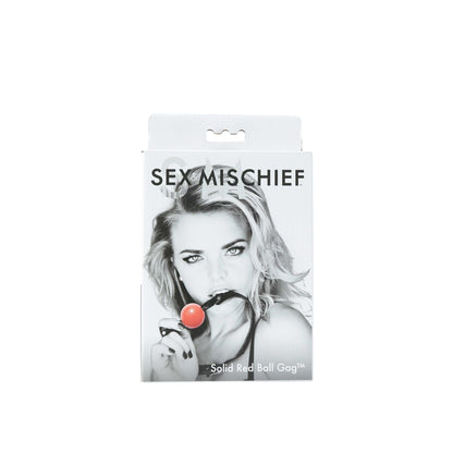 Sex and Mischief Solid Ball Gag - Red | 646709100247 | Available at EroticWarehouse.com