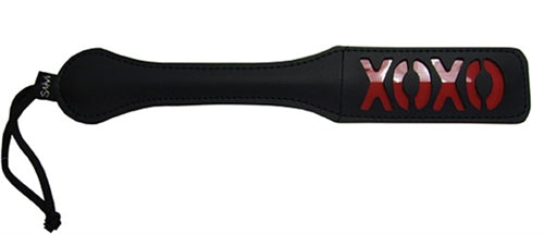 Sex and Mischief Xoxo Paddle - Black | 646709100636 | Available at EroticWarehouse.com