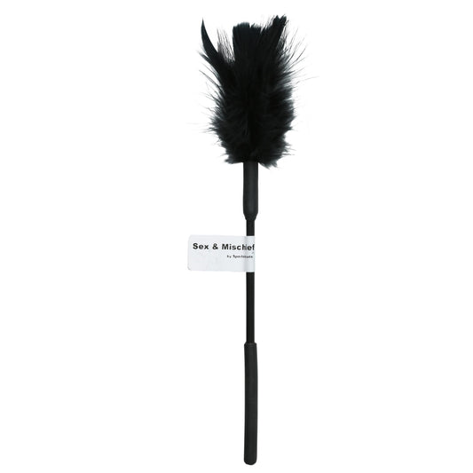 Sex and Mischief Feather Tickler - Black | 646709100704 | Available at EroticWarehouse.com
