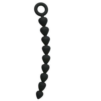Sex and Mischief Silicone Anal Beads - Black | 646709100742 | Available at EroticWarehouse.com