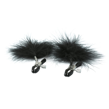 Sex and Mischief Feathered Nipple Clamps | 646709100827 | Available at EroticWarehouse.com
