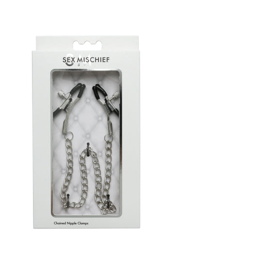 Sex and Mischief Chained Nipple Clamps | 646709100896 | Available at EroticWarehouse.com