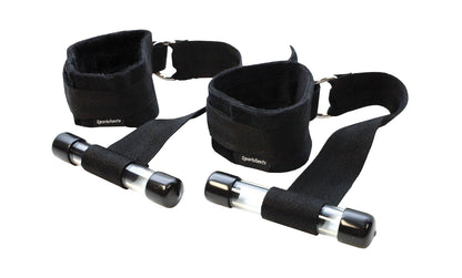 Door Jam Cuffs - Black | 646709324018 | Available at EroticWarehouse.com