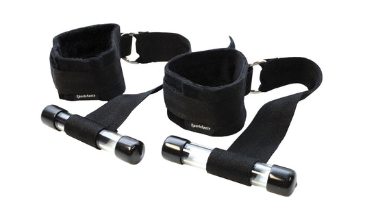 Door Jam Cuffs - Black | 646709324018 | Available at EroticWarehouse.com