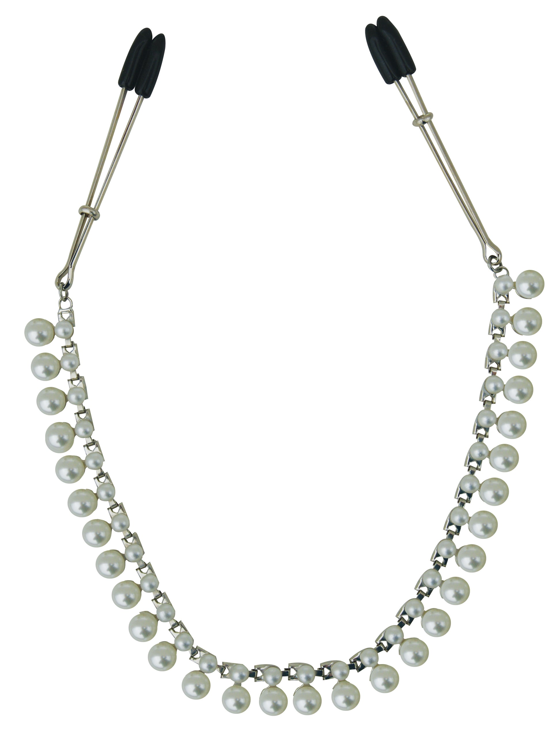 Sincerely Pearl Chain Nipple Clips | 646709520335 | Available at EroticWarehouse.com
