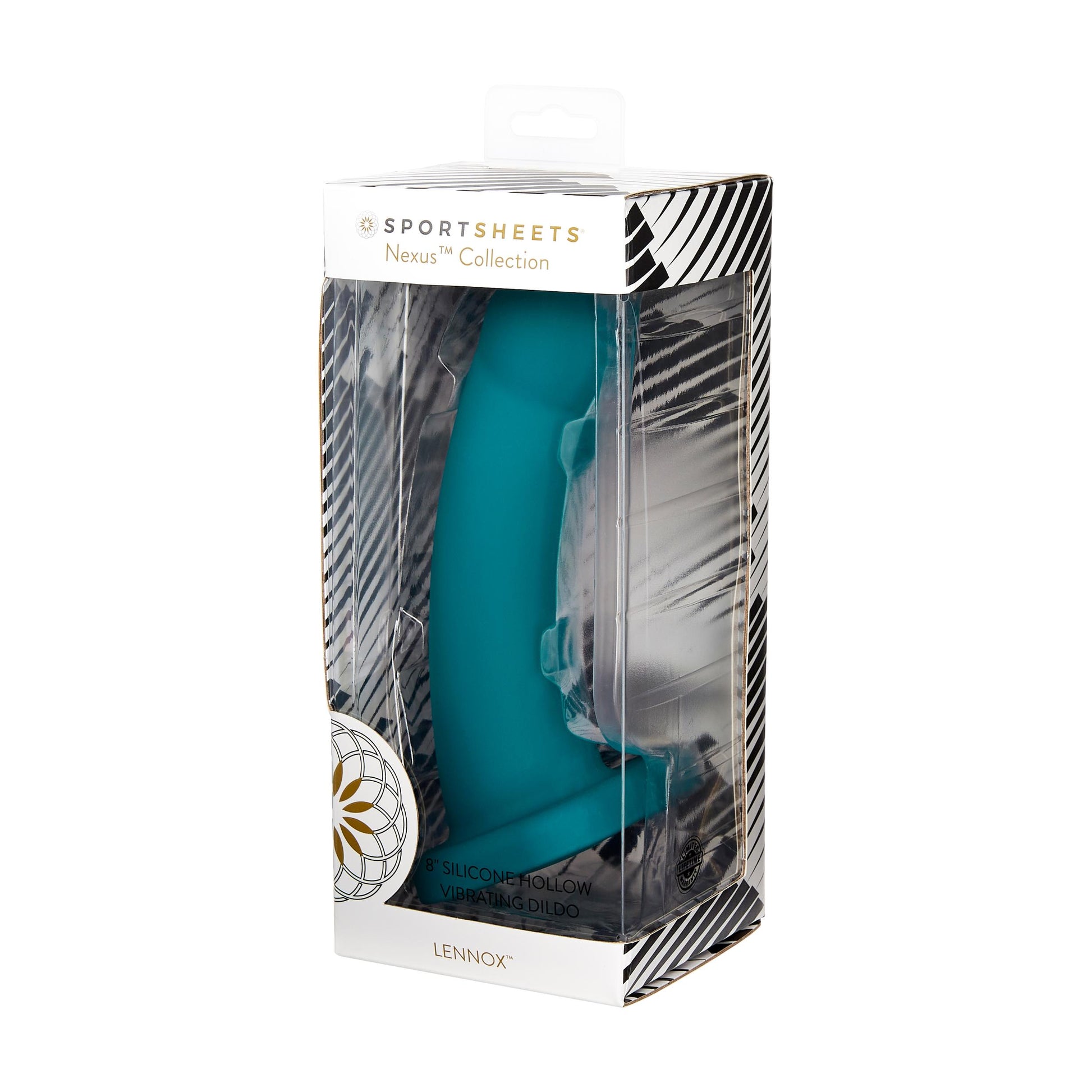 Nexus Collection - Lennox - 8 Inch Vibrating Hollow Dildo - Emerald | 646709698379 | Available at EroticWarehouse.com
