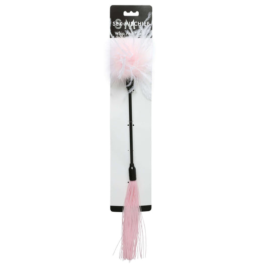 Sex and Mischief Whip and Tickle - Pink and White | 646709760250 | Available at EroticWarehouse.com