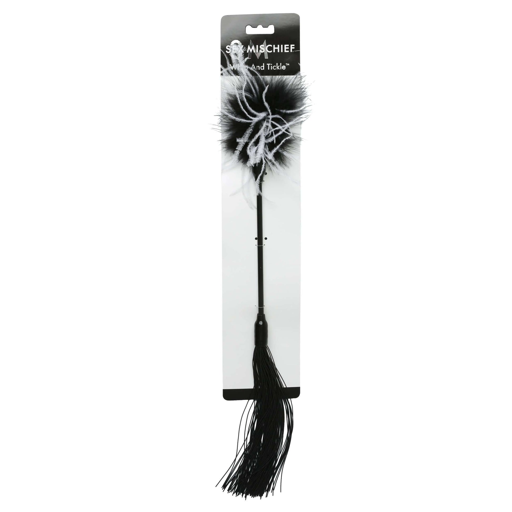 Sex and Mischief Whip and Tickler - Black | 646709760274 | Available at EroticWarehouse.com