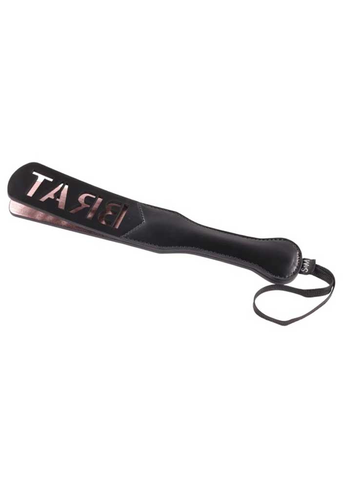 Brat Paddle - Black / Rose Gold | 646709921132 | Available at EroticWarehouse.com