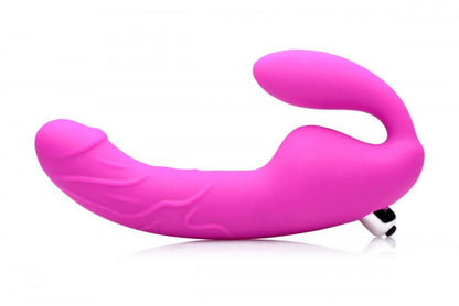 Royal Rider Vibrating Strapless Strap- on Dildo - Pink | 848518028198 | Available at EroticWarehouse.com