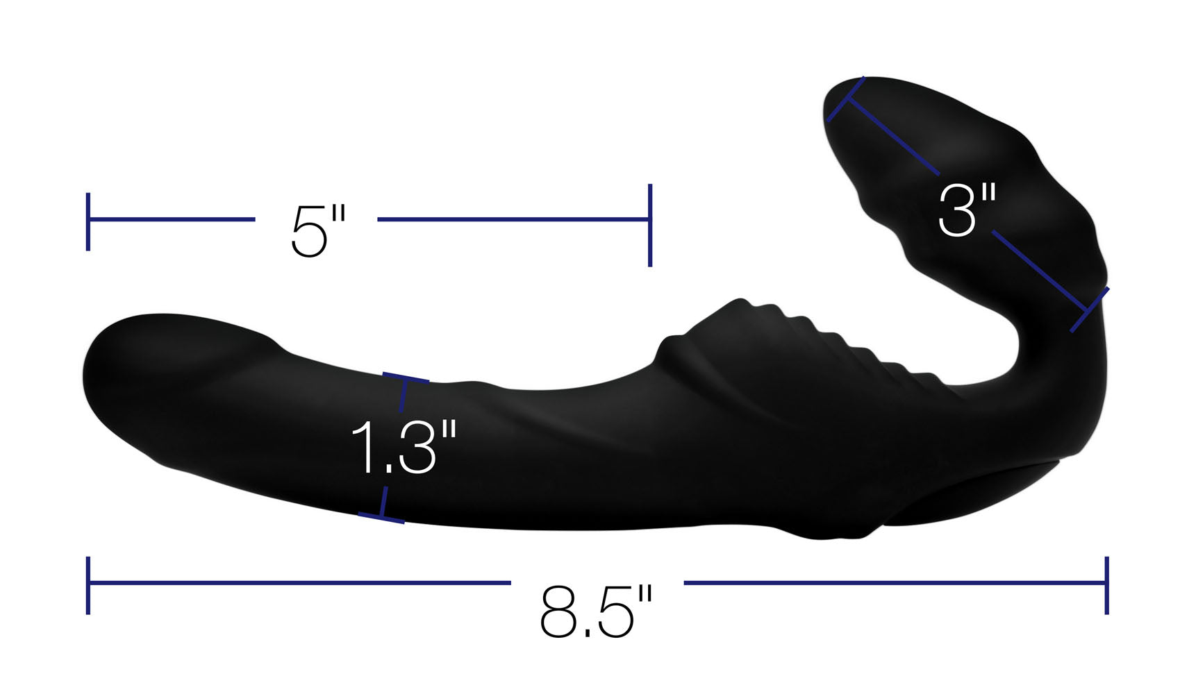 Pro Rider 9x Vibrating Silicone Strapless Strap on With Remote Control | 848518031754 | Available at EroticWarehouse.com