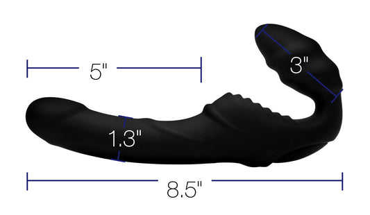 Pro Rider 9x Vibrating Silicone Strapless Strap on With Remote Control | 848518031754 | Available at EroticWarehouse.com