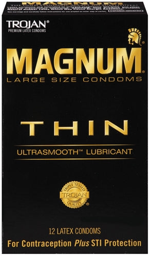 Trojan Magnum Thin - 12 Pack | 022600646143 | Available at EroticWarehouse.com