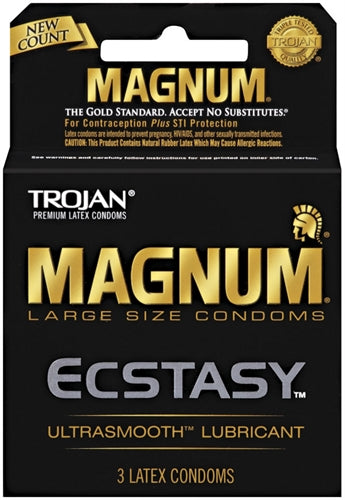 Trojan Magnum Ecstasy - 3 Pack | 022600647201 | Available at EroticWarehouse.com