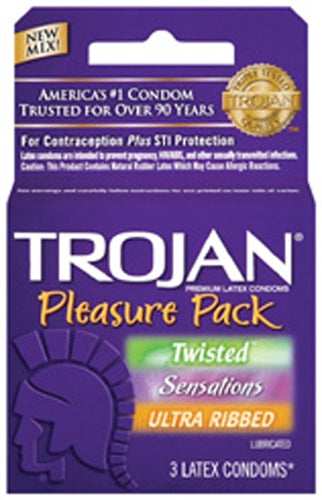 Trojan Pleasure Pack - 3 Pack | 022600953210 | Available at EroticWarehouse.com