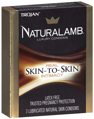 Trojan Naturalamb Luxury Condoms - 3 Pack | 022600980506 | Available at EroticWarehouse.com