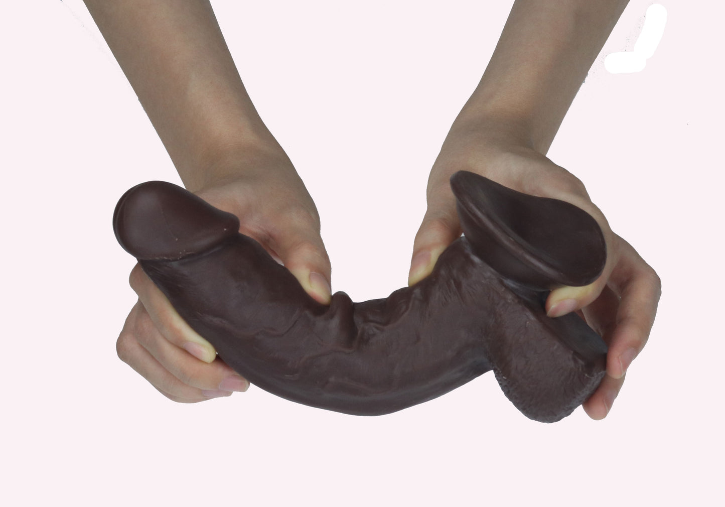 Get Lucky 7.5 Inch Real Skin Dildo - Dark Brown | 810046850633 | Available at EroticWarehouse.com