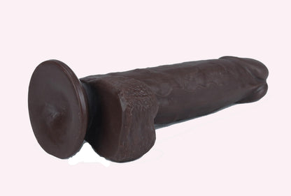 Get Lucky 7.5 Inch Real Skin Dildo - Dark Brown | 810046850633 | Available at EroticWarehouse.com