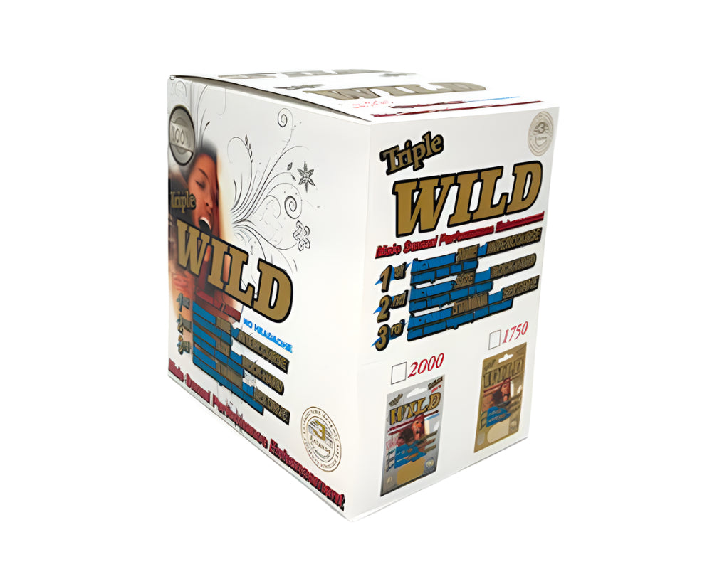 Triple Wild Platinum Male Sexual Enhancement 24 Pack by Tracy Sales 673324966996 available at EroticWarehouse.com