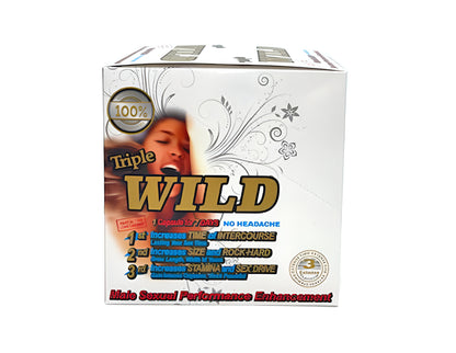 Triple Wild Platinum Male Sexual Enhancement 24 Pack by Tracy Sales 673324966996 available at EroticWarehouse.com