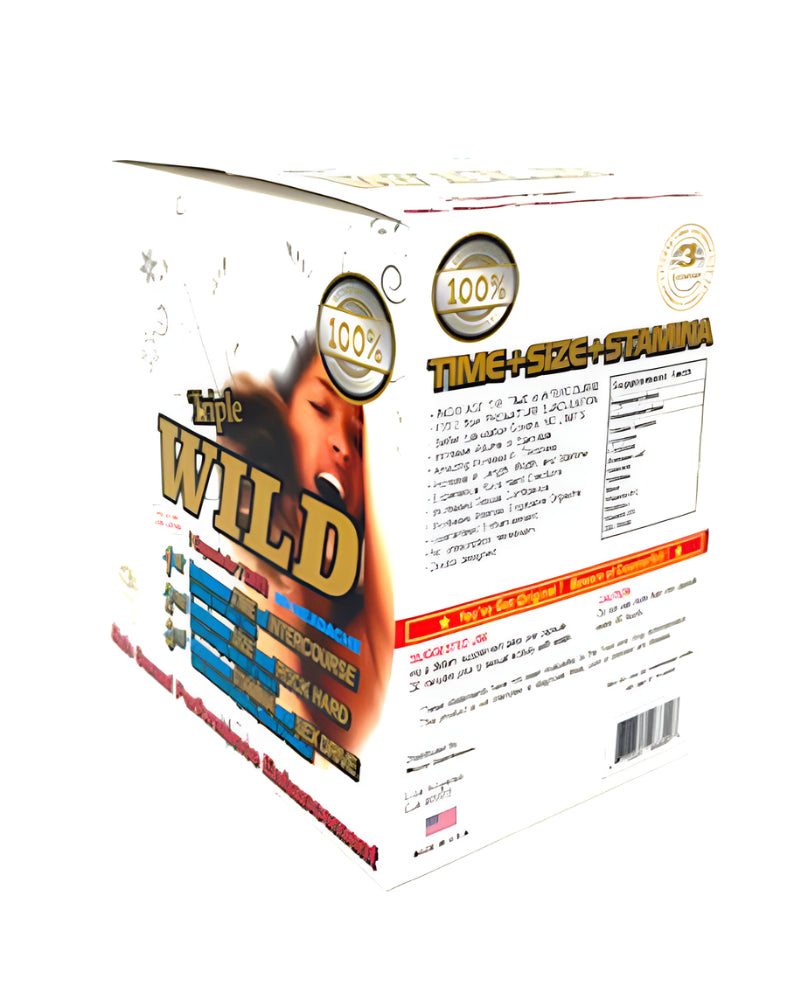 Triple Wild Platinum Male Sexual Enhancement 24 Pack by Tracy Sales 673324966996 available at EroticWarehouse.com