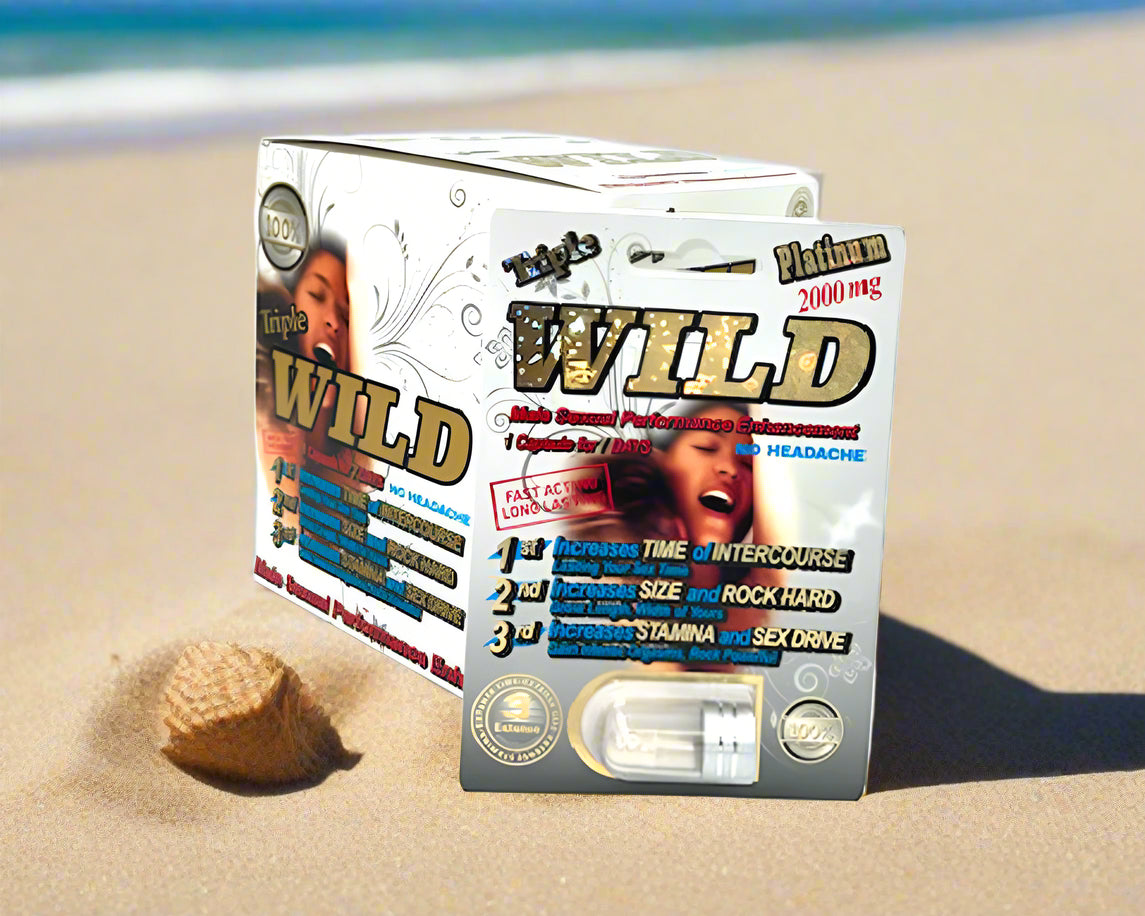 Triple Wild Platinum Male Sexual Enhancement 24 Pack by Tracy Sales 673324966996 available at EroticWarehouse.com