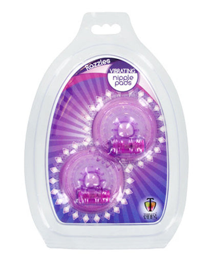 Razzles Vibrating Nipple Pads - Purple | 848518001382 | Available at EroticWarehouse.com