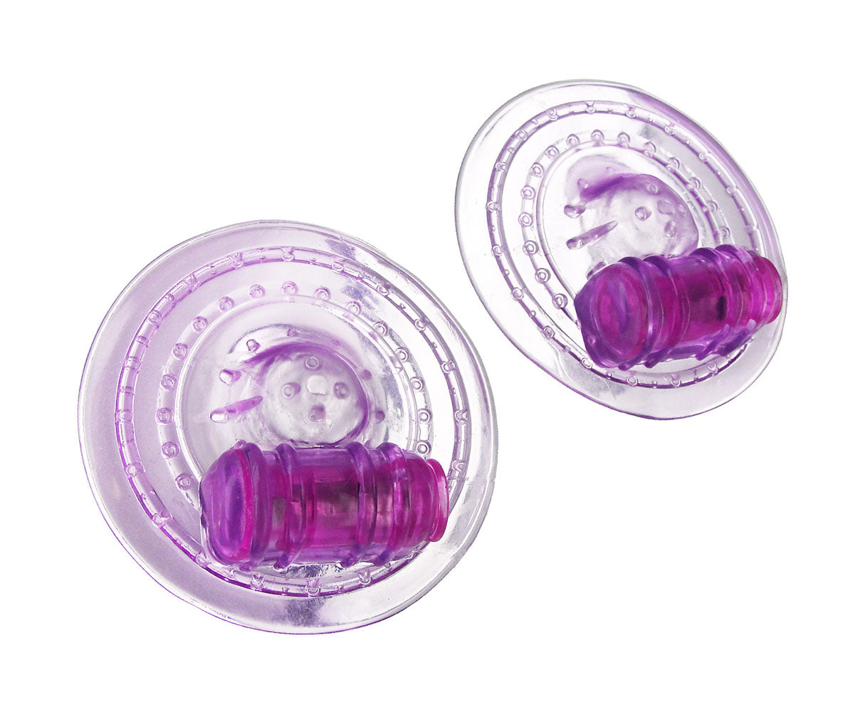 Razzles Vibrating Nipple Pads - Purple | 848518001382 | Available at EroticWarehouse.com
