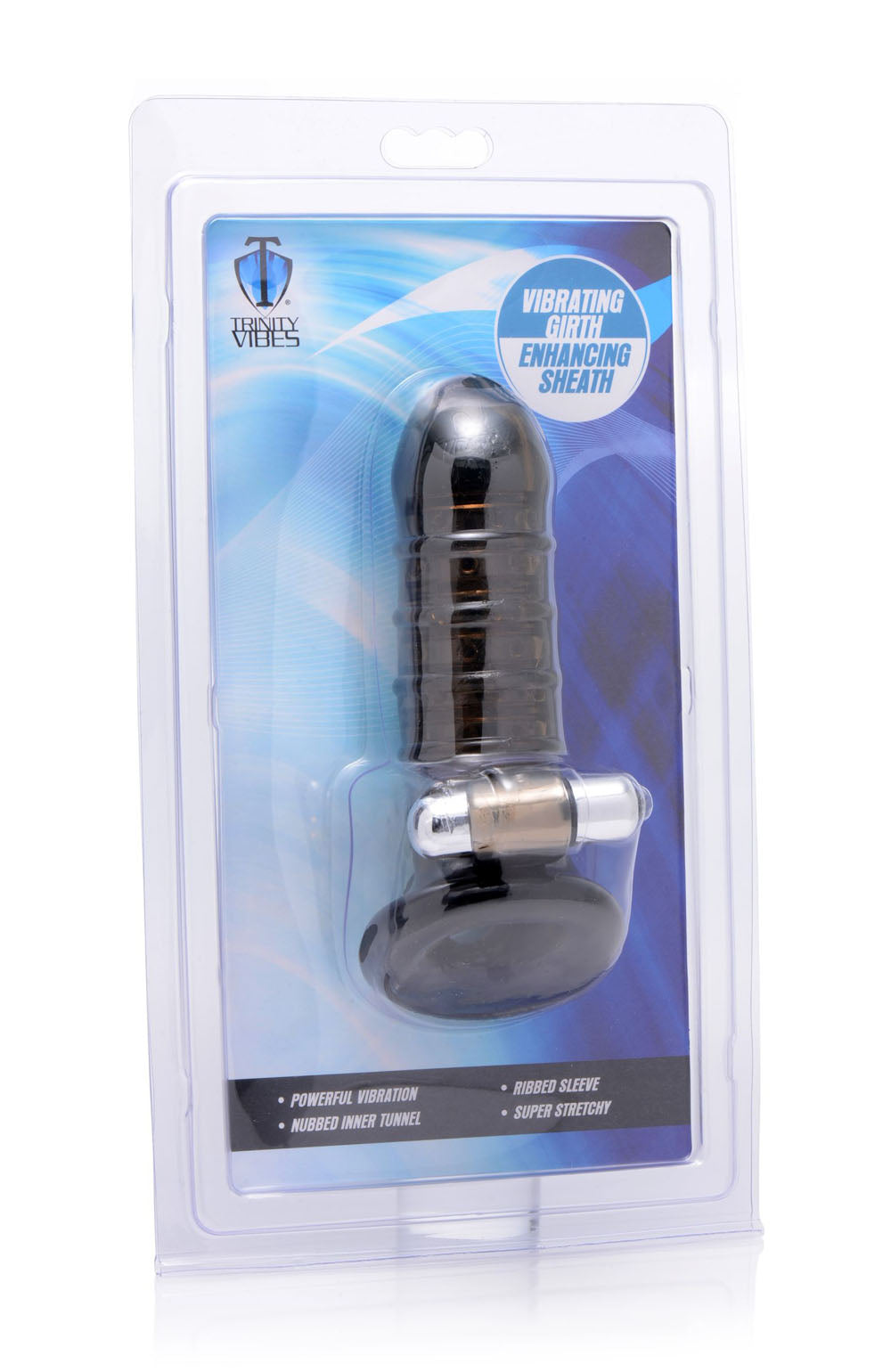 Vibrating Girth Enhancing Sheath - Black | 848518025203 | Available at EroticWarehouse.com