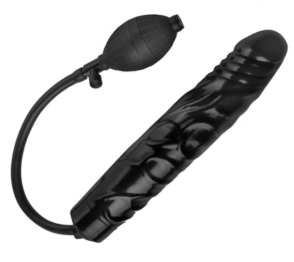 Inflatable 11 Inch Super Dong - Black | 811847012046 | Available at EroticWarehouse.com