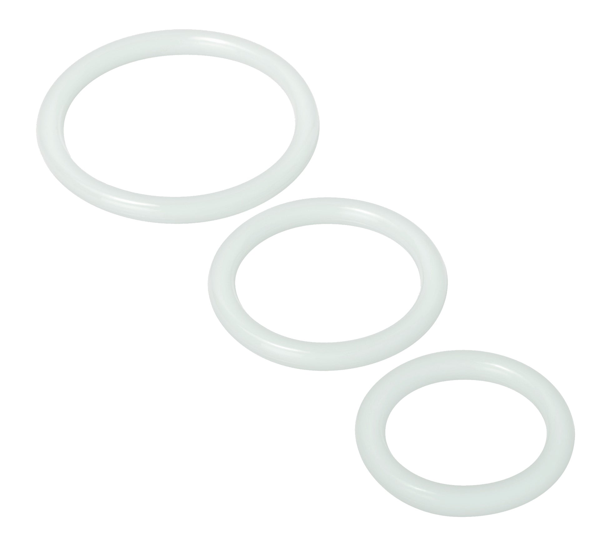 Trinity Silicone Cock Rings - Clear | 811847013586 | Available at EroticWarehouse.com
