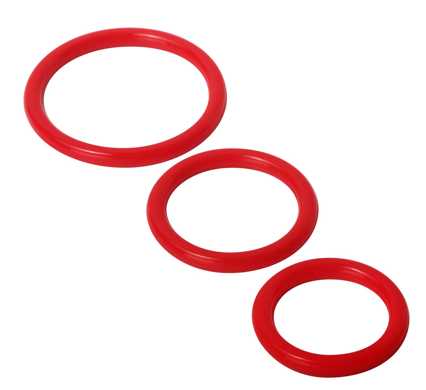 Trinity Silicone Cock Rings - Red | 811847011148 | Available at EroticWarehouse.com