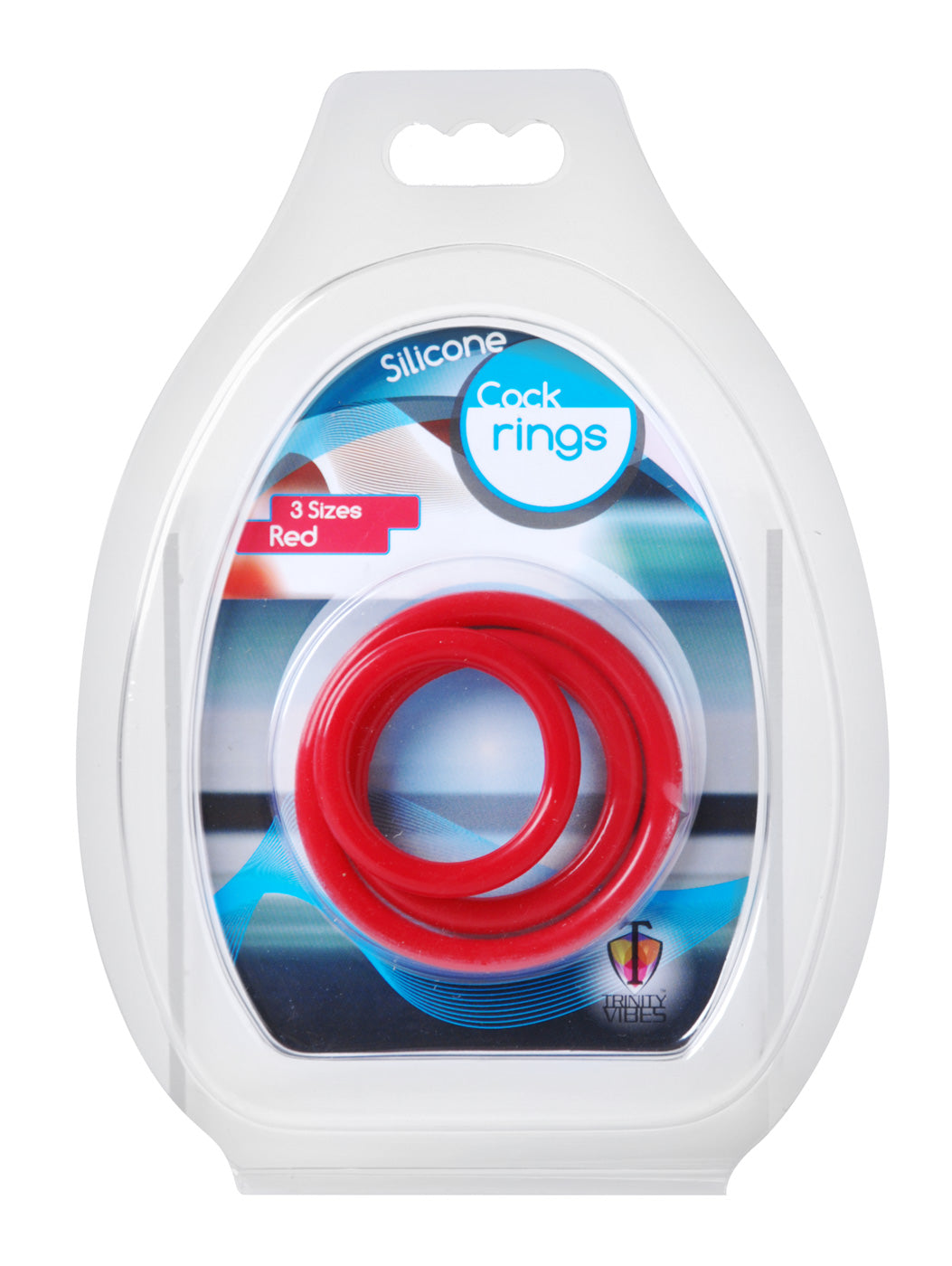 Trinity Silicone Cock Rings - Red | 811847011148 | Available at EroticWarehouse.com