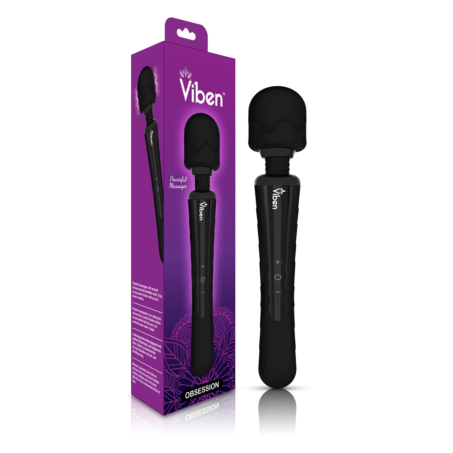Obsession - Intense Wand Massager - Black | 850018691017 | Available at EroticWarehouse.com