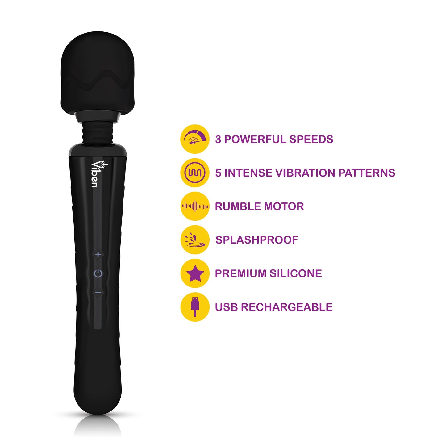 Obsession - Intense Wand Massager - Black | 850018691017 | Available at EroticWarehouse.com