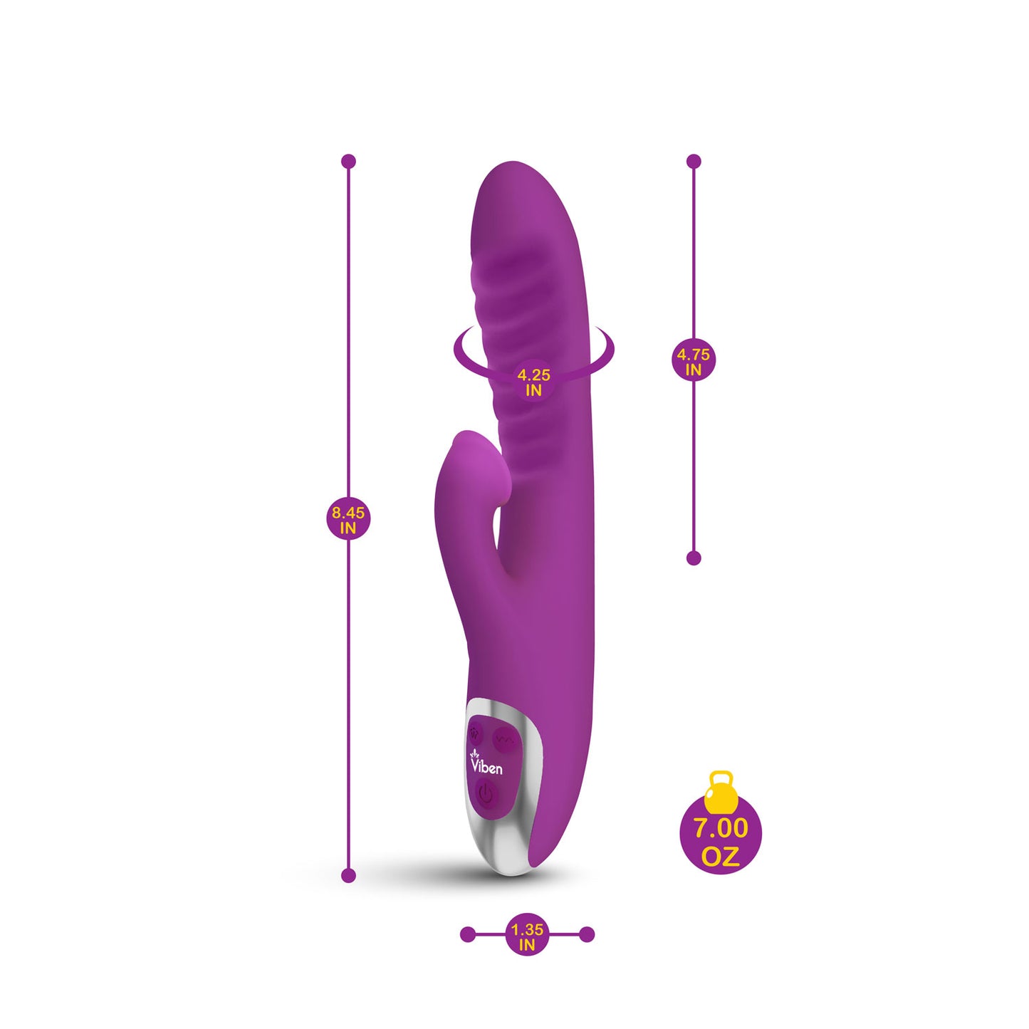 Frenzy - Rabbit Vibe With Clitoral Suction - Berry | 850018691086 | Available at EroticWarehouse.com