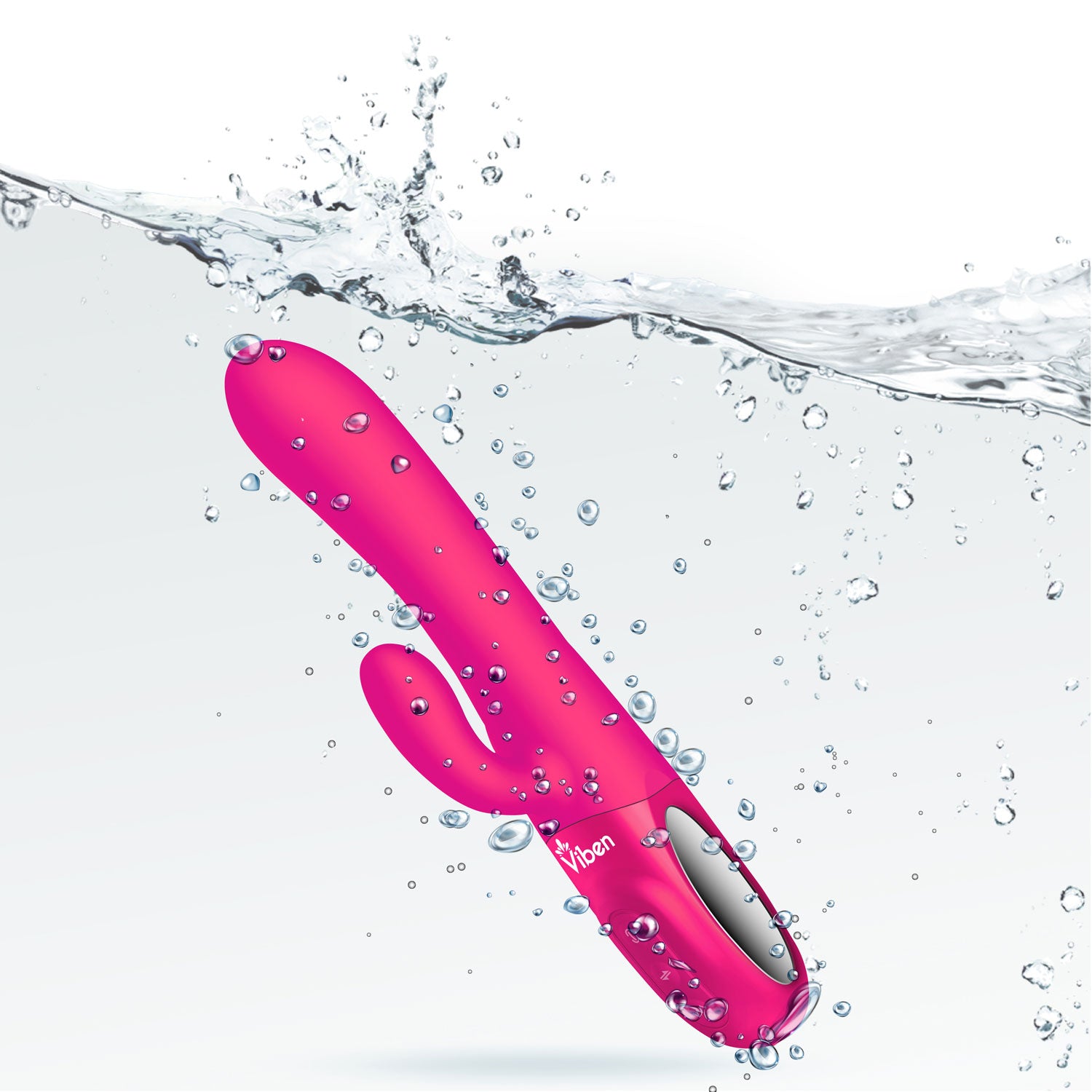 Hypnotic - Hot Pink - Thrusting Rabbit with Swinging Clitoral Stimulator | 850018691109 | Available at EroticWarehouse.com