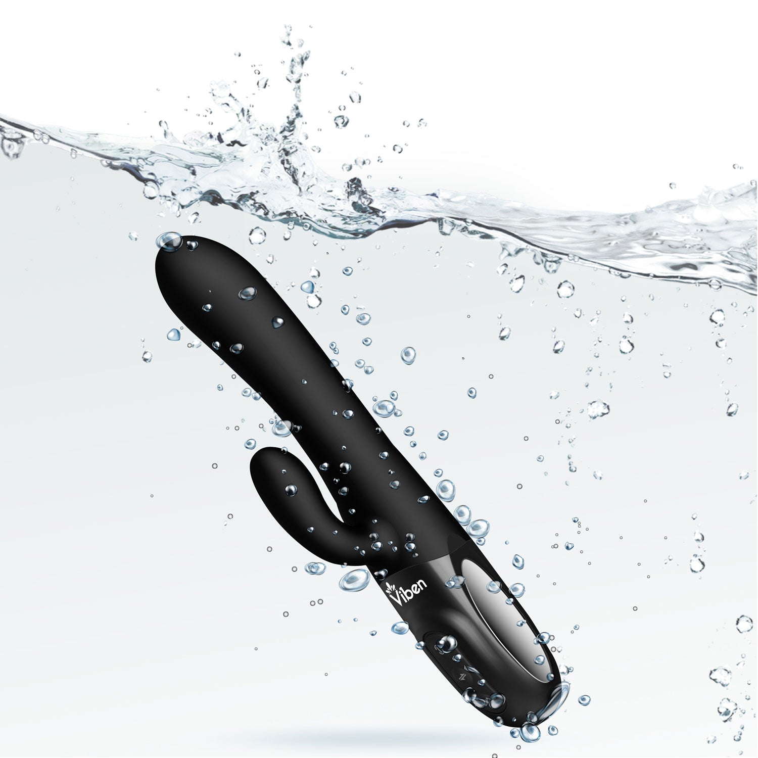 Hypnotic - Black - Thrusting Rabbit with Swinging Clitoral Stimulator | 850018691116 | Available at EroticWarehouse.com