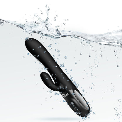 Hypnotic - Black - Thrusting Rabbit with Swinging Clitoral Stimulator | 850018691116 | Available at EroticWarehouse.com